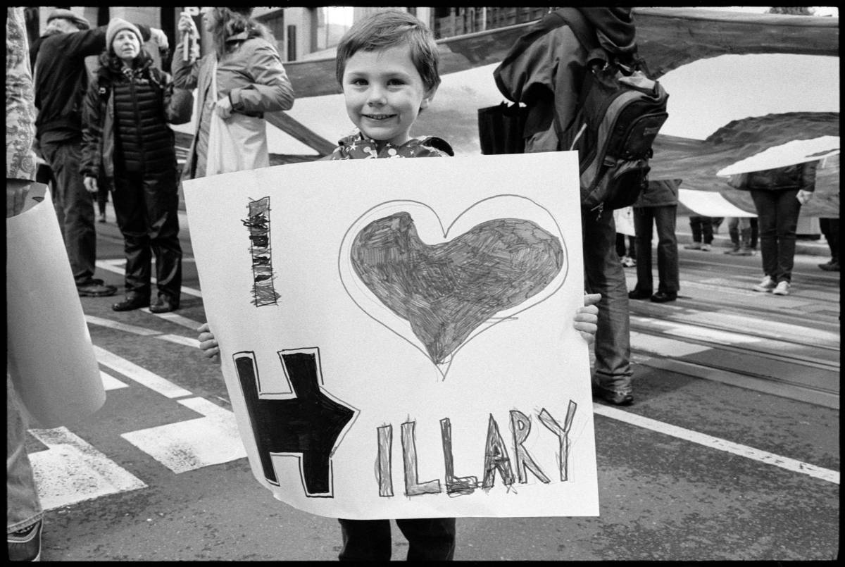 No. 0500_22A - A young demonstrator. San Francisco, Ca. January 20th, 2017.