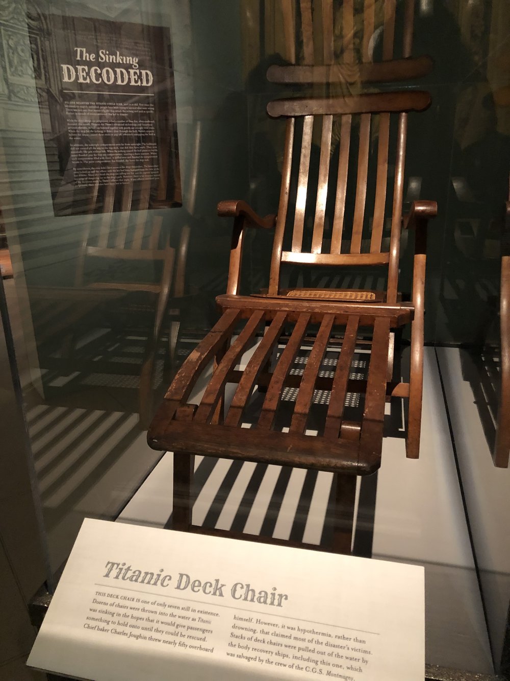 Titanic Exhibit - Deck Chair