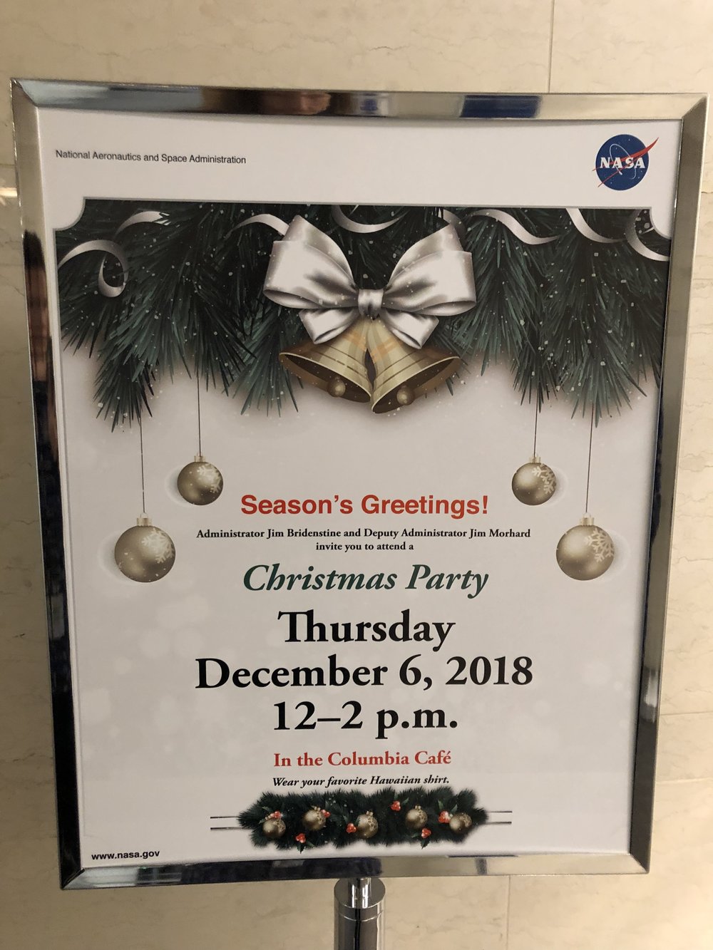 NASA Holidays