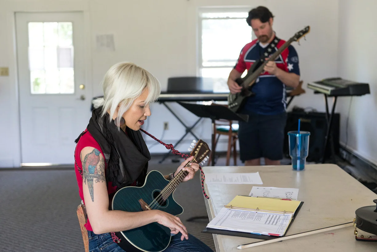 Melissa Dunphy, composer at work.