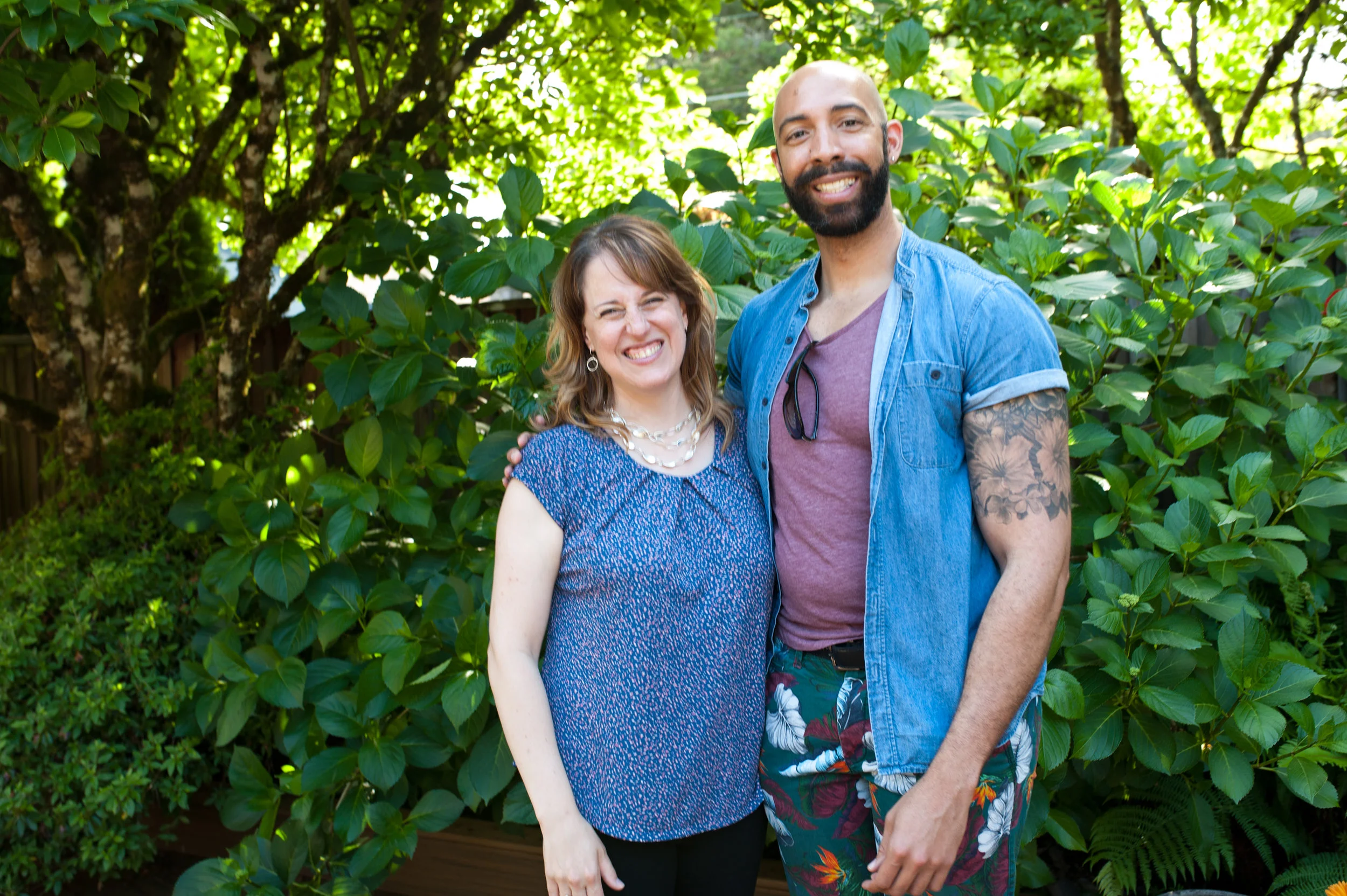 Resonance Ensemble Artistic Director, Katherine FitzGibbon with composer Damien Geter