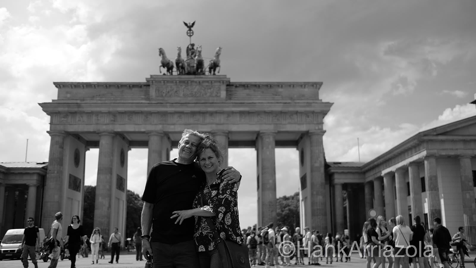 Frank and Gabi at Brandenburg gate