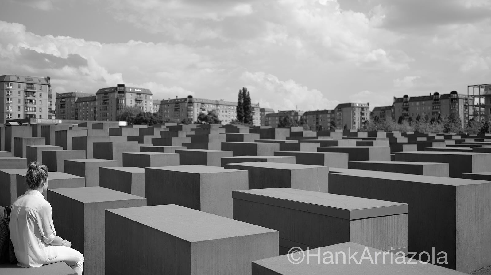 The Memorial to the Murdered Jews of Europe there are 2711 concrete blocks of various sizes facing north to south on 4. acres