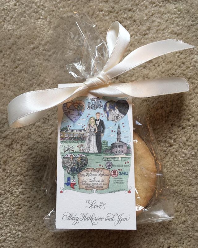 Custom tags for wedding cookie favors! #occasionmapsbysusie #weddingmaps#uniquekeepsake