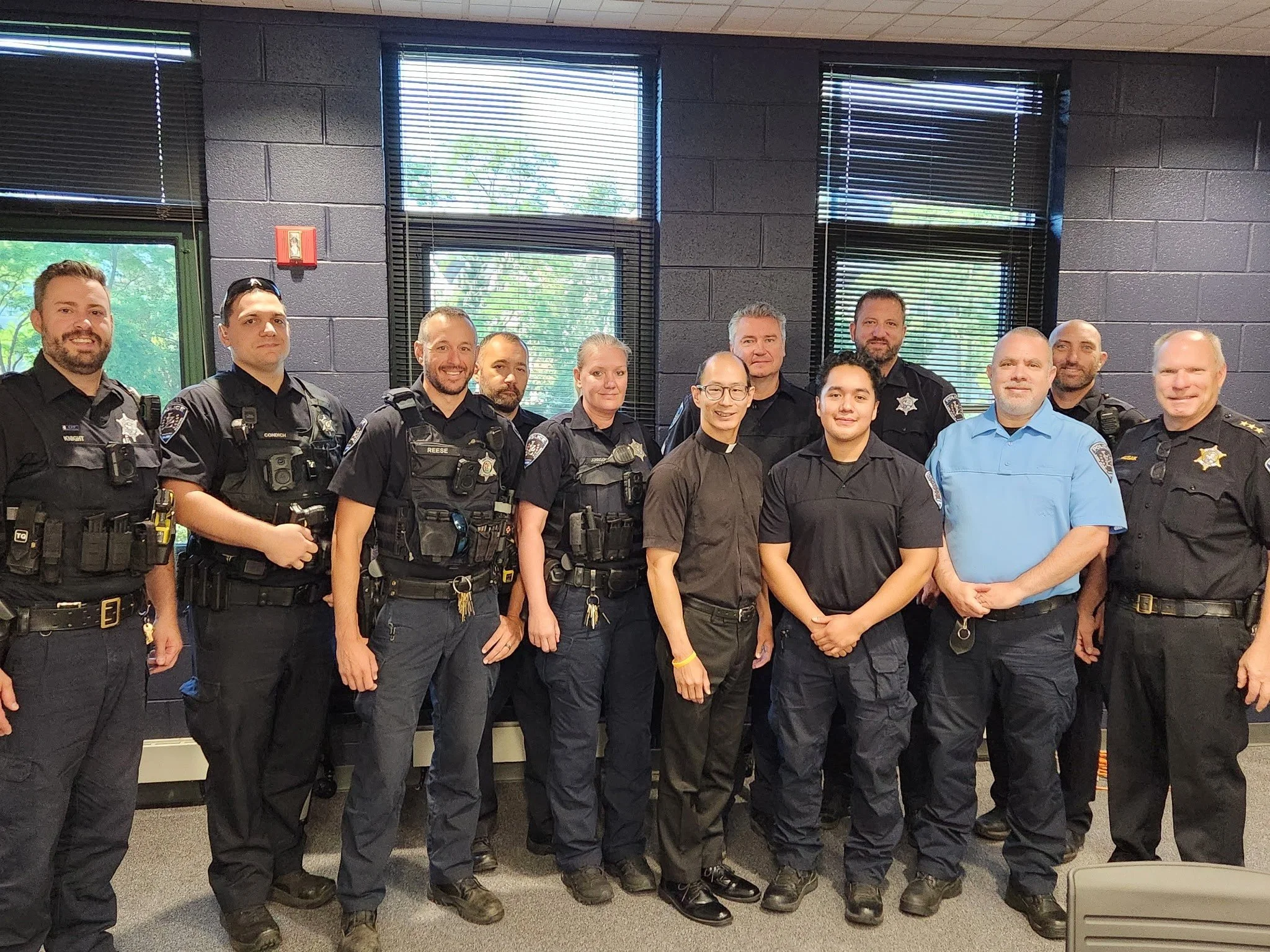 Connecting with and supporting our local community! 💙👮&zwj;♂️

Fr. Christian had the privilege of meeting with Lake Zurich Police Chief Steve Husak and visiting with LZPD officers at the station this morning. After a tour of the building, Father wa