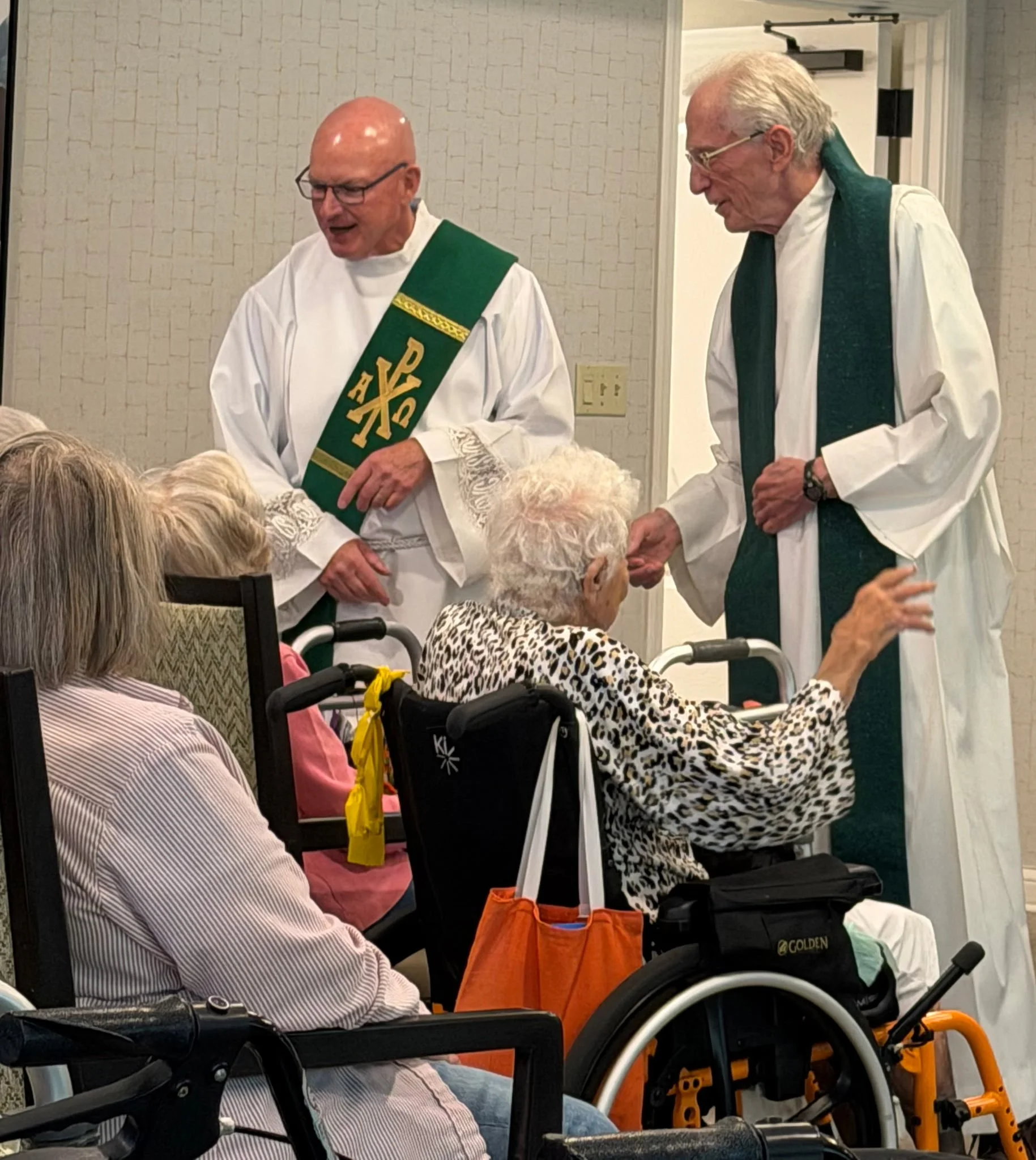 Deacon Tom and Fr. Paul celebrated Mass together at Cedar Lake the other day! With Fr. Paul recently moving into the community, it is such a wonderful gift to gather around the altar in prayer and fellowship.

Please join our parish family in keeping