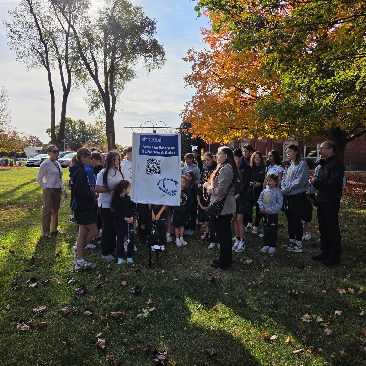 Praying Together: SFS Outdoor Rosary Walk 🍂✨

Today, St. Francis School students gathered for an outdoor rosary walk. In this month of October, the month of the Holy Rosary, it was an awesome opportunity to meditate on the mysteries of our salvation