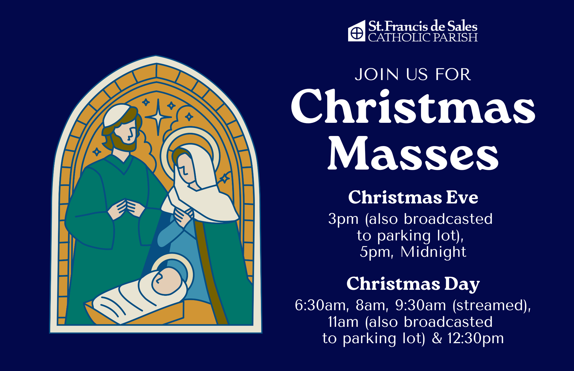 Christmas 2023 Masses — St. Francis de Sales Catholic Parish