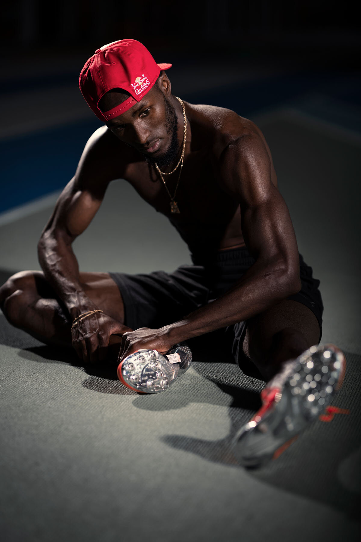  Will Claye is seen during his visit to Austria in Hallein on September 2, 2019 