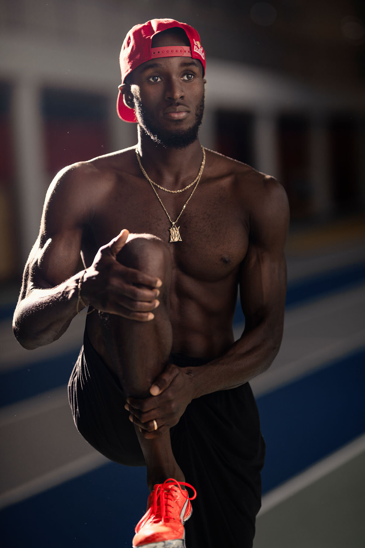  Will Claye is seen during his visit to Austria in Hallein on September 2, 2019 