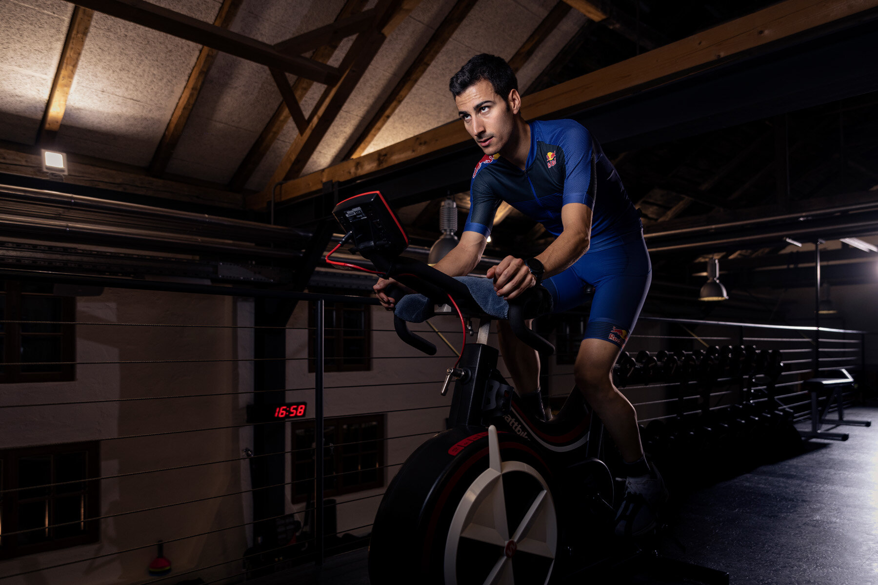  Mario Mola is seen during his training and preparations at the APC Athlete Performance Center in Thalgau on December 9, 2019 