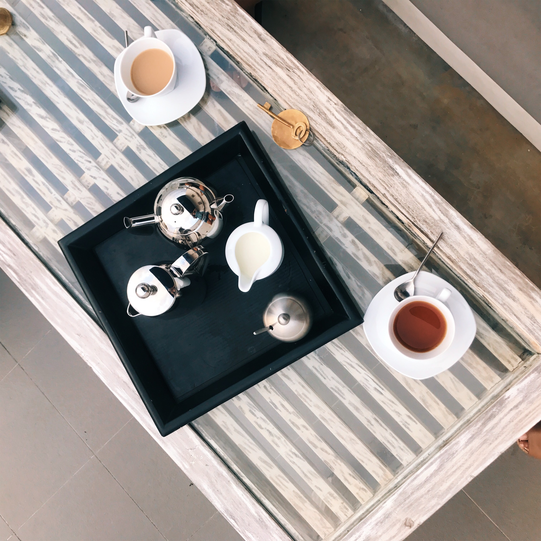 Taru Villas Tea on the rooftop
