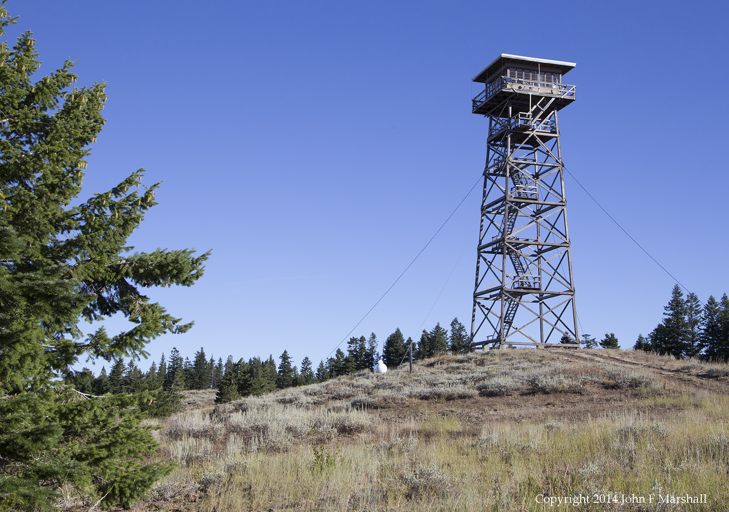 High Ridge Lookout Tower on the Umatilla National Forest, built in 1959 and still staffed at times. 