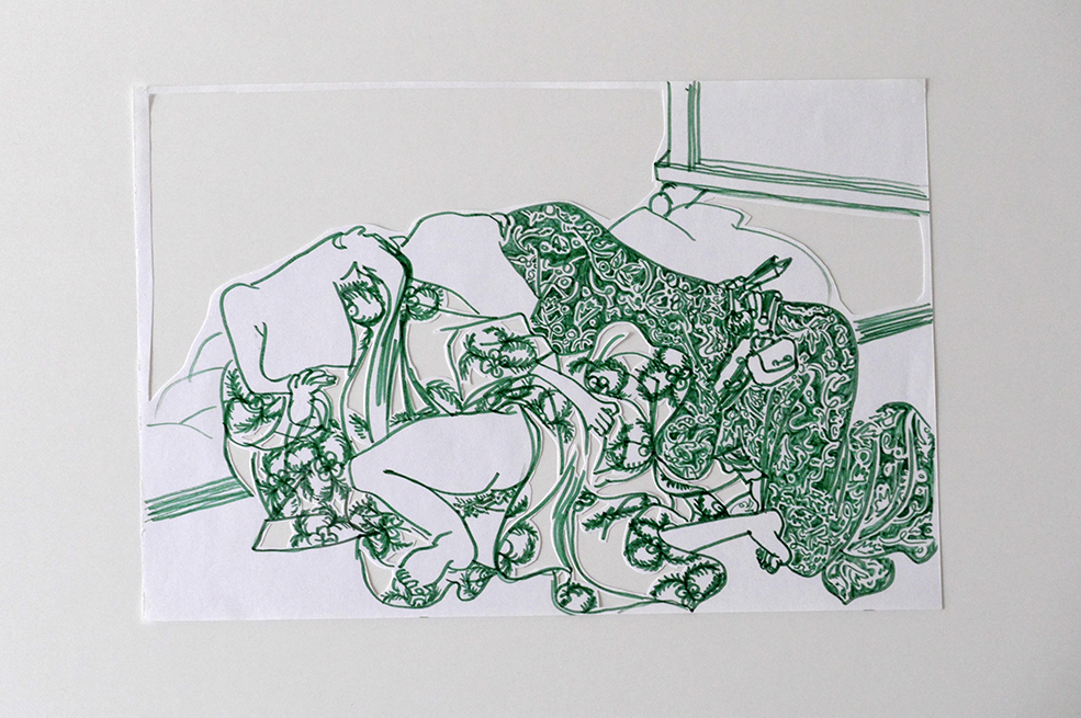 Untitled from the series Spring / Winter, pen on paper, 210 x 297 mm, 2015