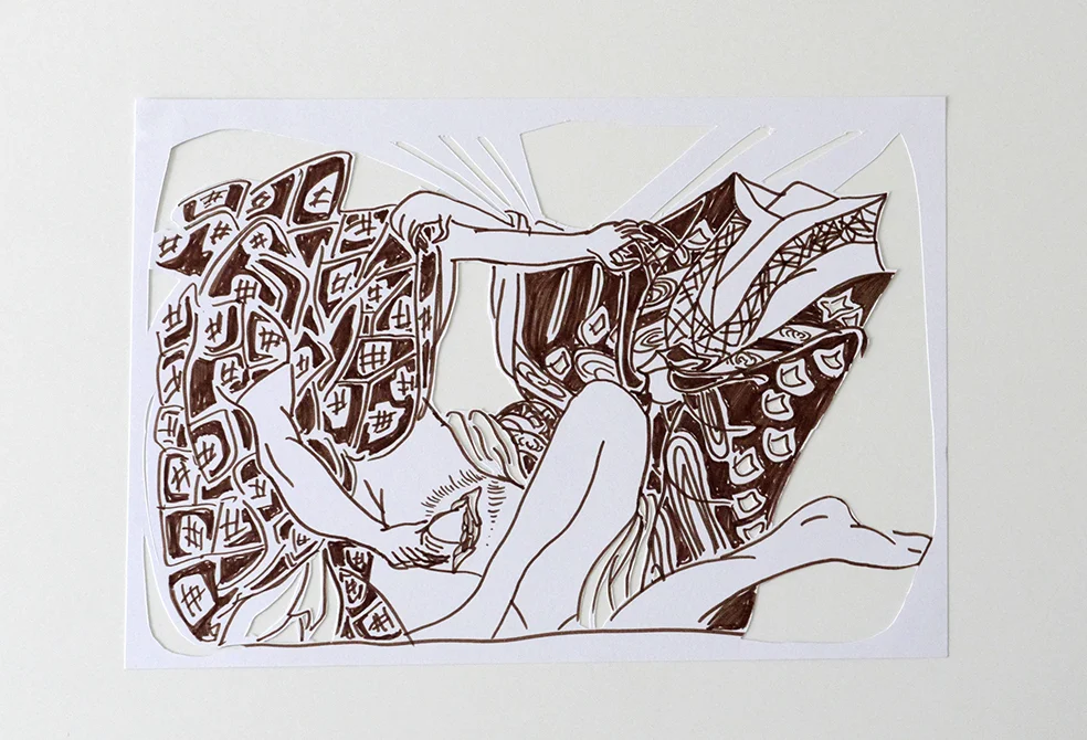 Untitled from the series Spring / Winter, pen on paper, 210 x 297 mm, 2015