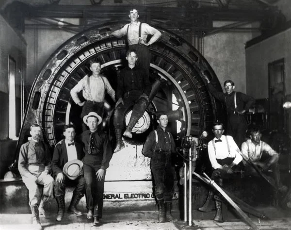 In 1890, Telluride was the first town in the world to light it's streetlights with the first long distance application of Nichola Tesla's AC coil at Ames hydroelectric power plant nearby.