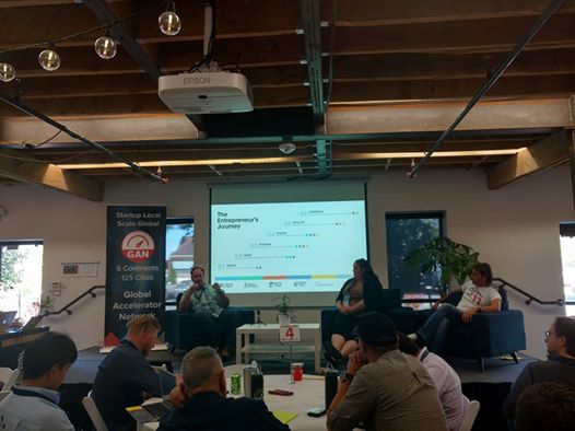 Photo of Dave Drach from Techstars presenting it at the Global Accelerator Network annual summit with leaders from 80 accelerator programs around the world. 