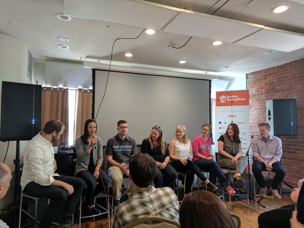 TVA Program Manager, Ashley Nager on panel discussing "How Does My Startup Get into an Accelerator."