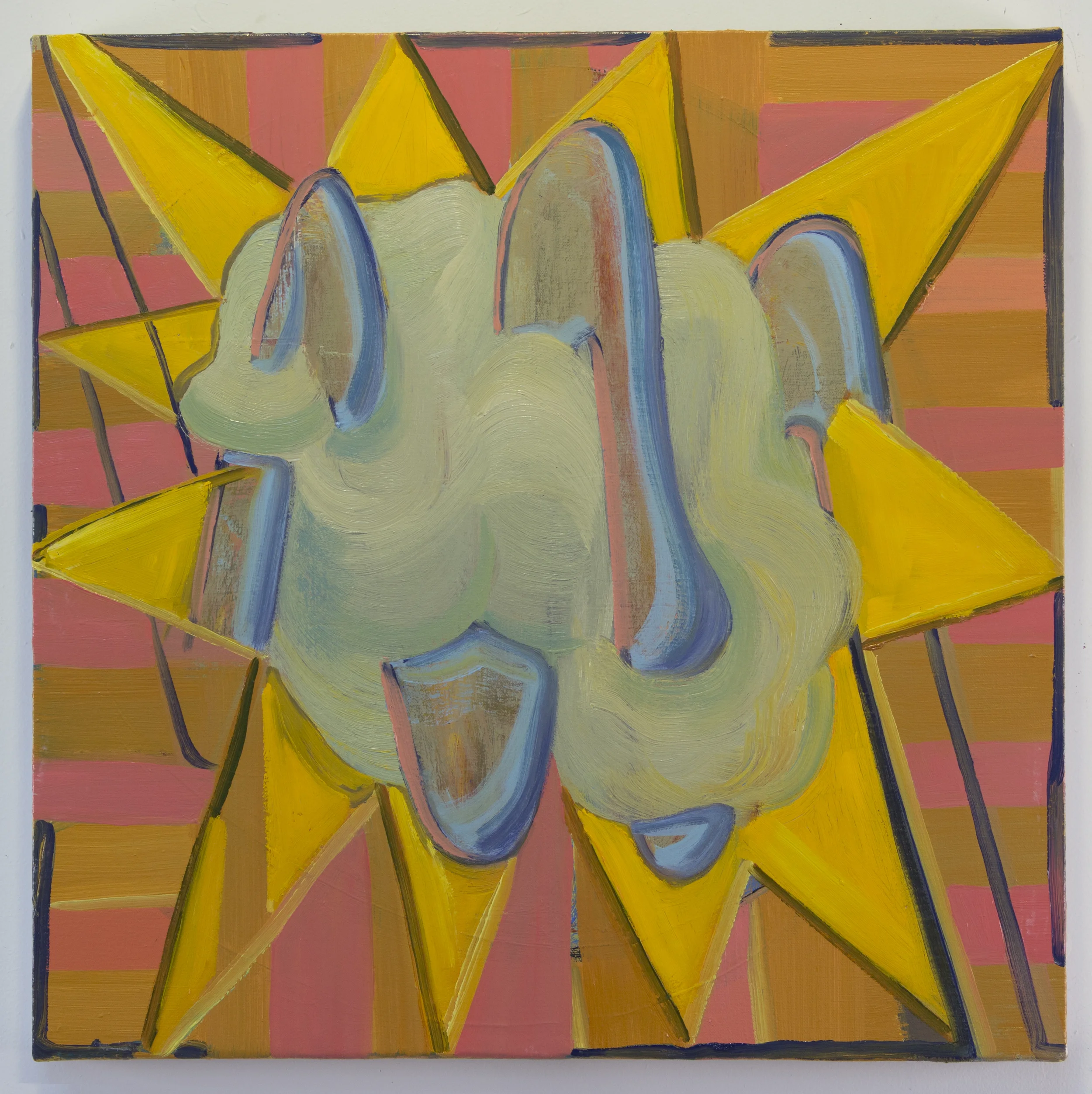 NO ONE HERE TAKES ME SERIOUSLY, 2016, 24"x24", Oil on canvas stretched over panel