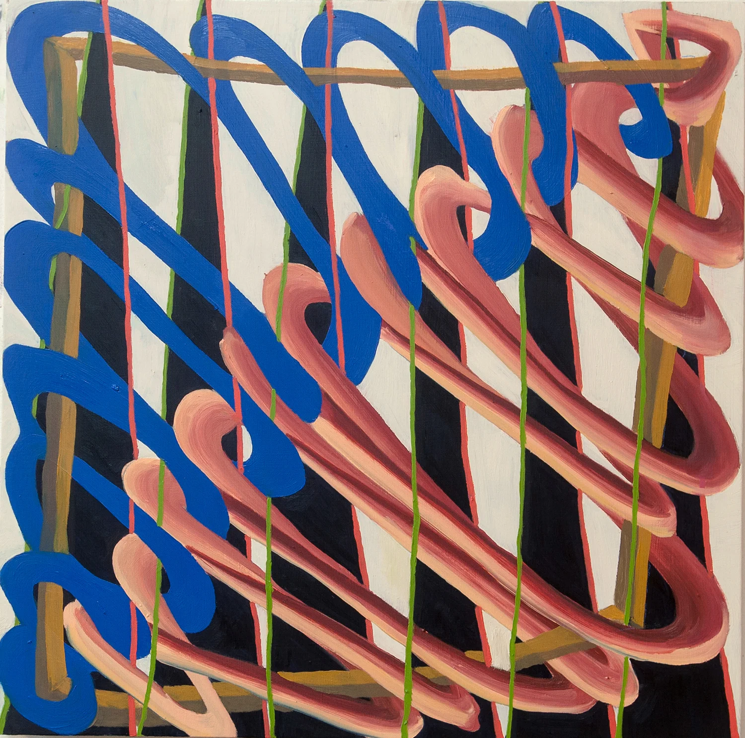 EXTRA SUPPORT, 2015, Oil on panel, 36"x36"