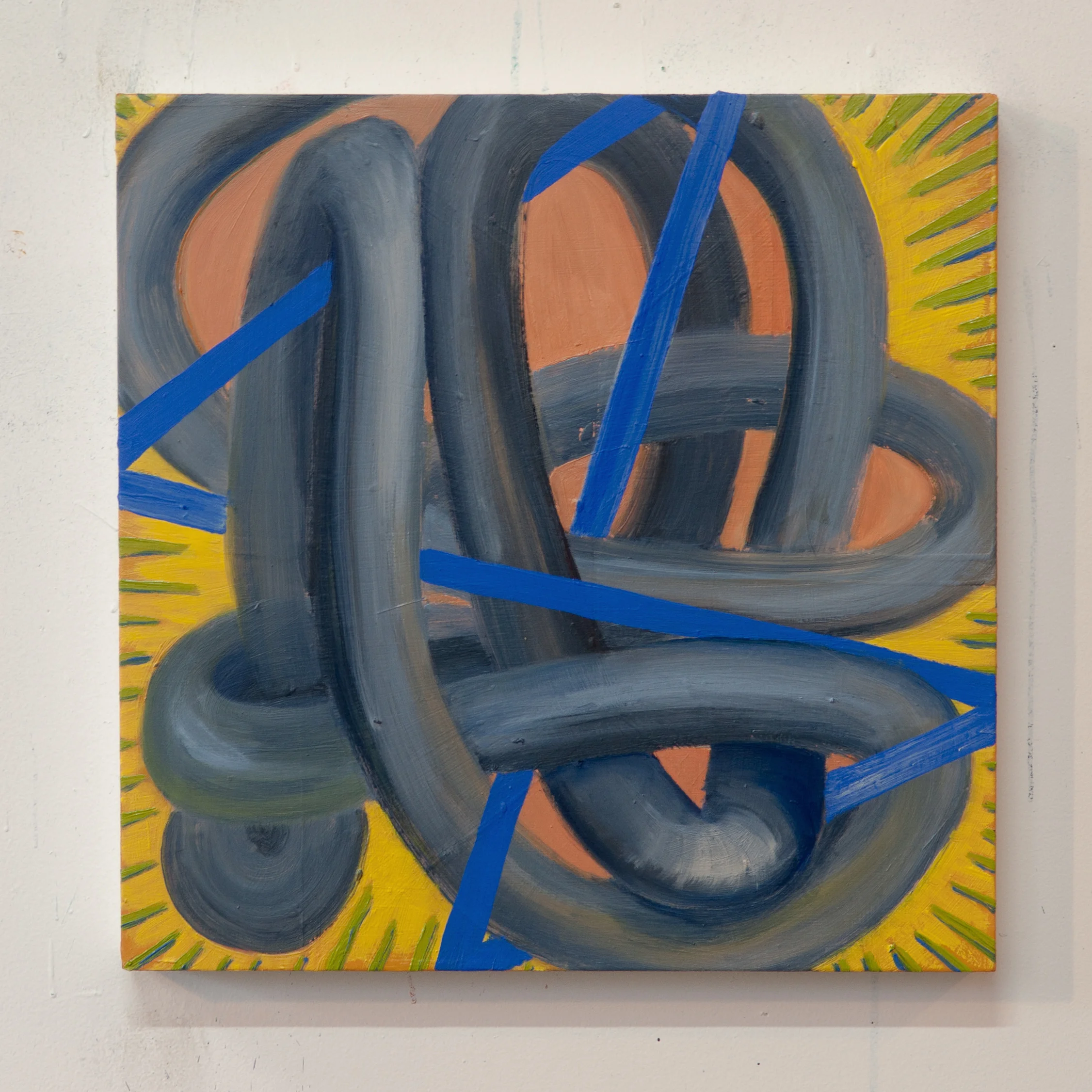 WRAP UP, 2014, Oil on panel, 18"x18"