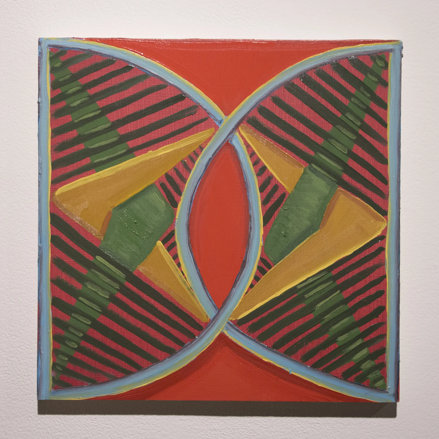 Boomerangs, 2017, 10"x10", Oil on panel