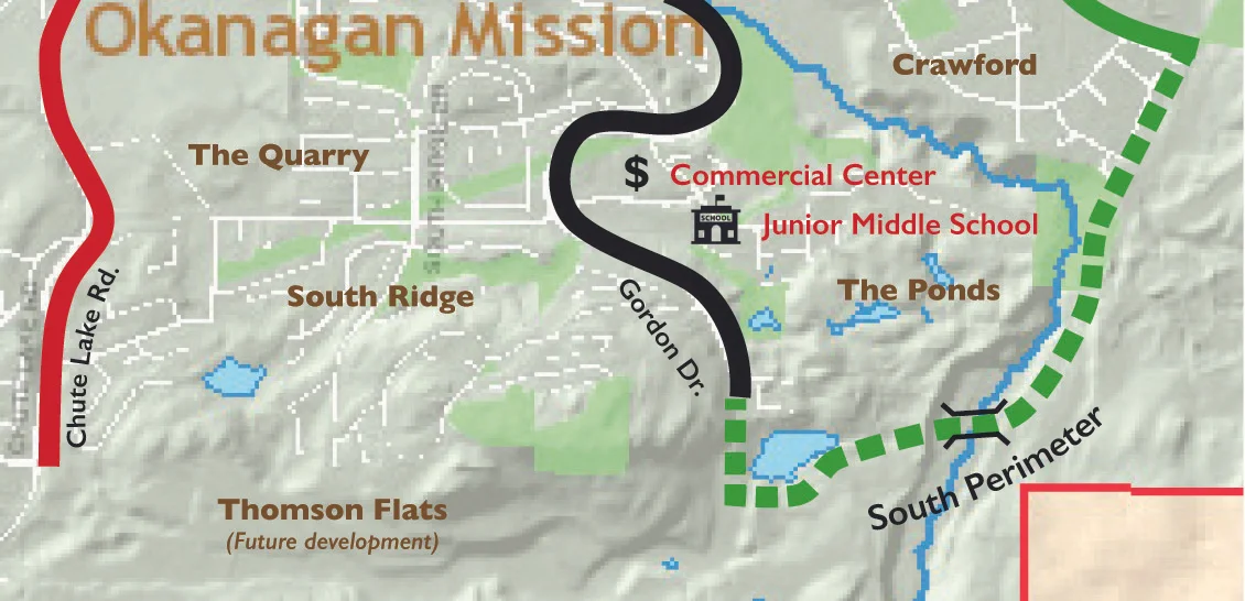This map demonstrates how the fast tracking of the connection between The Ponds and Crawford will benefit the Commercial Centre and the Junior Middle School.