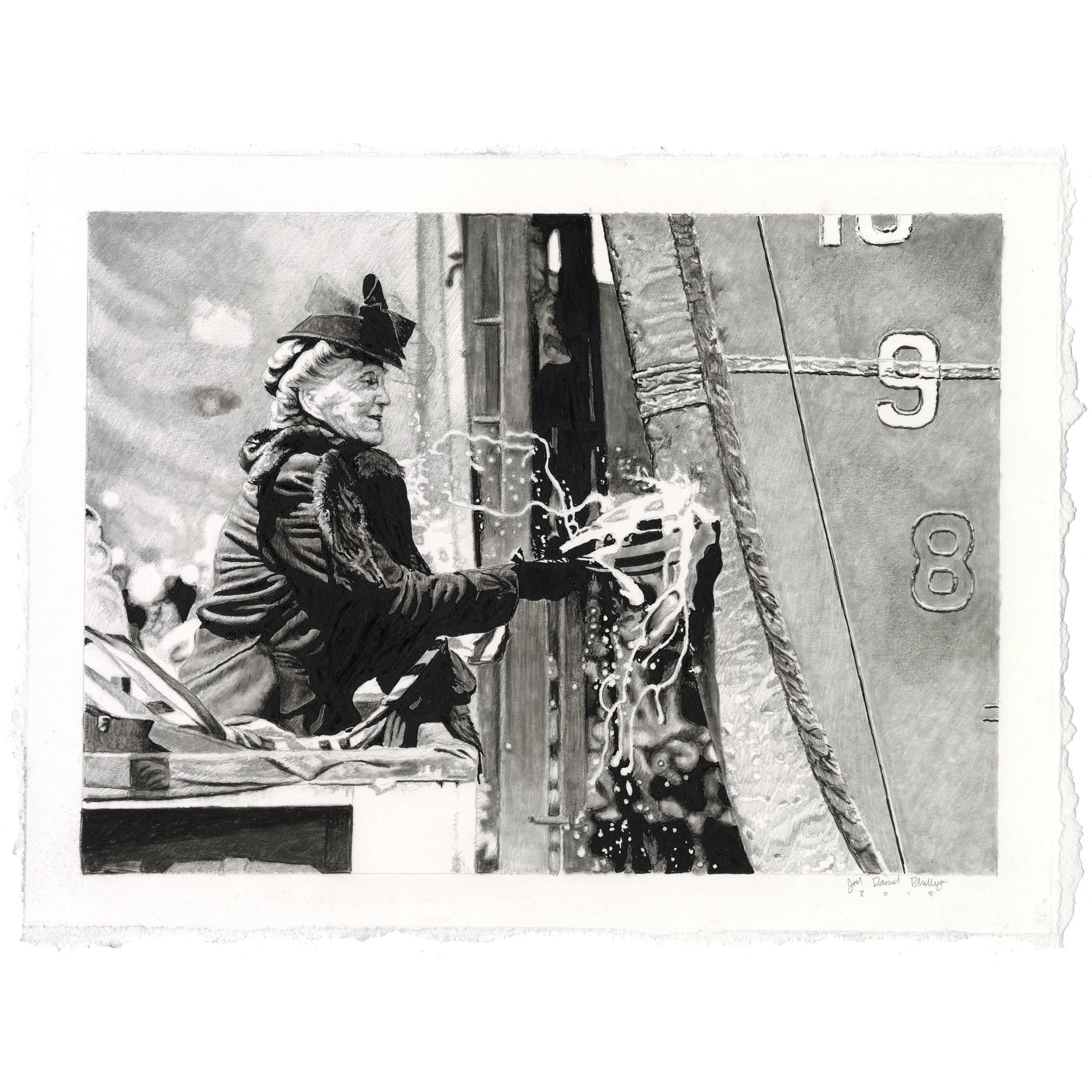 Mrs. Edward G. Cahill Christened the U.S.S. Gladwin