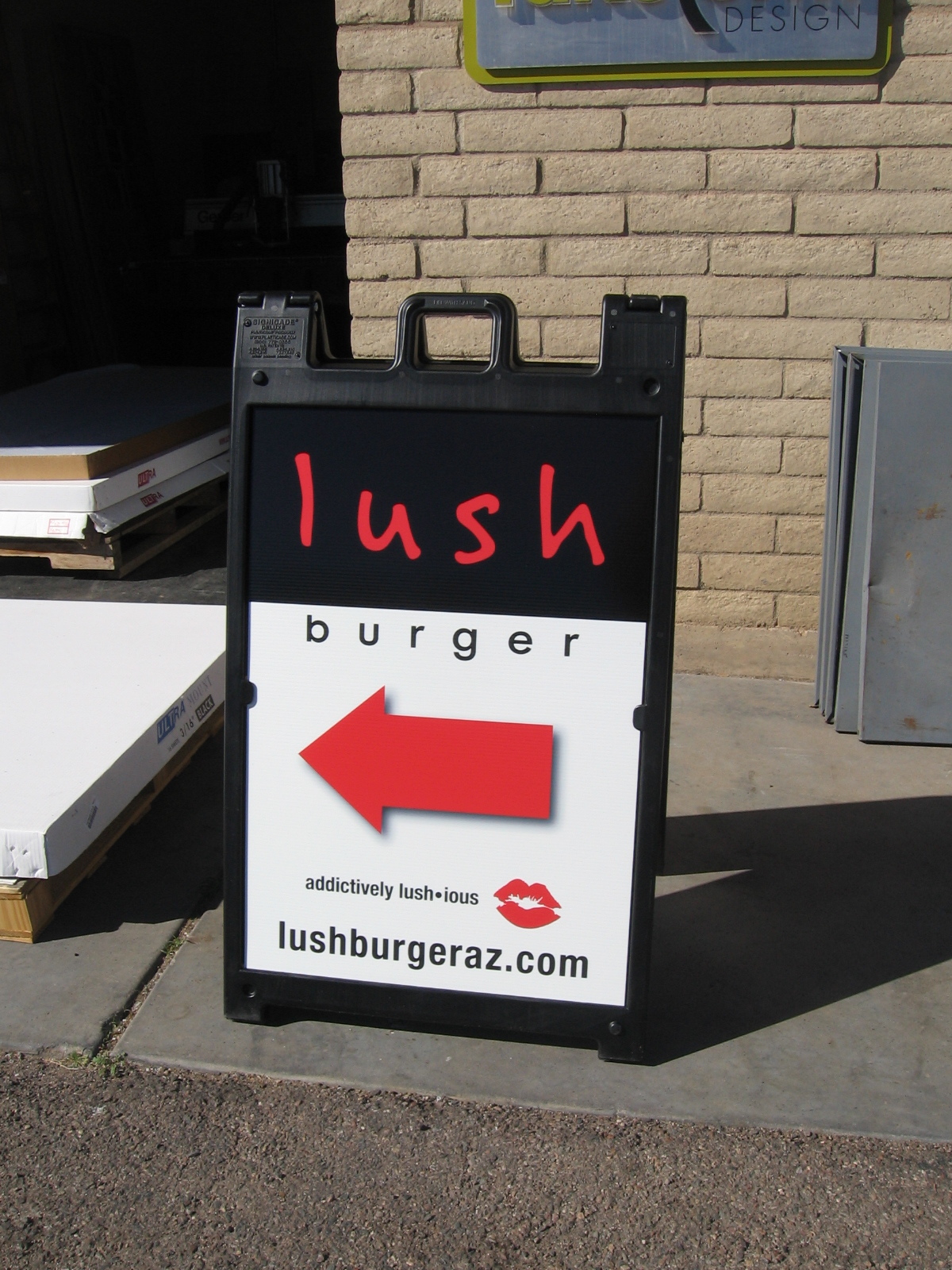 LUSH Burger A Frame.JPG