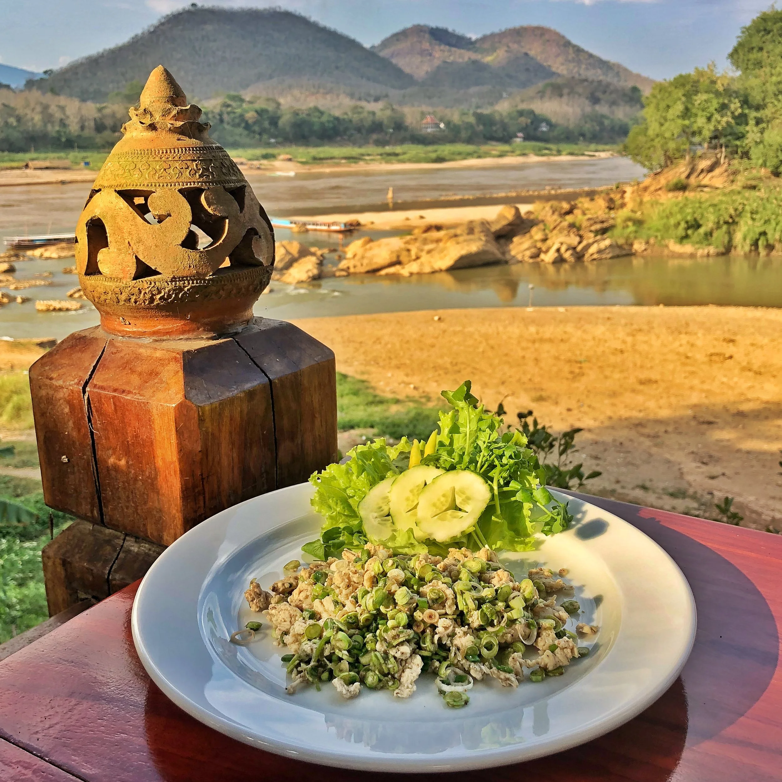 Larb (minced) chicken in Luang Prabang, Laos