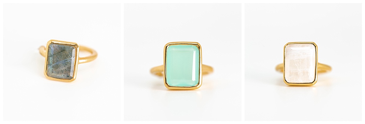 SamErica Studios - teal and blue wedding rings