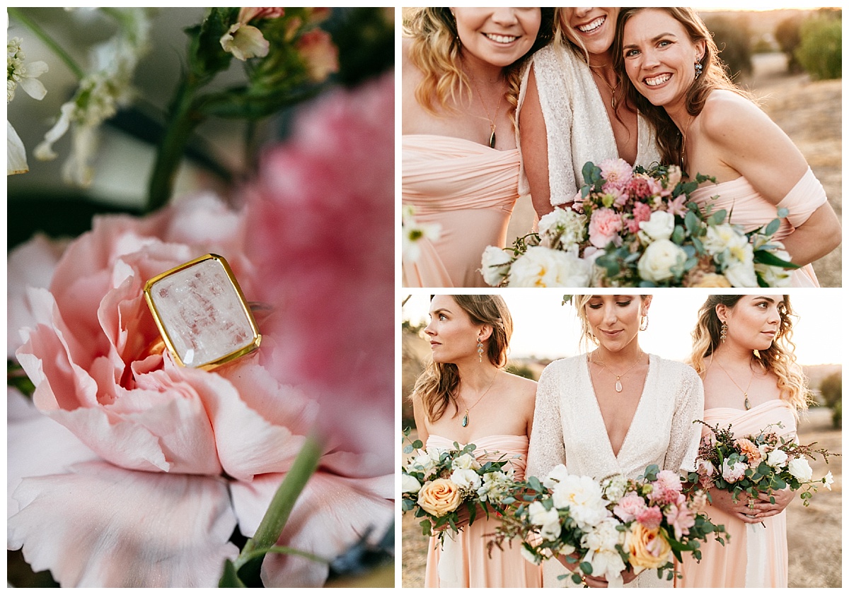 SamErica Studios - blush pink bridesmaid dresses - bridesmaid gifts - bridesmaid jewelry - wedding detail shots