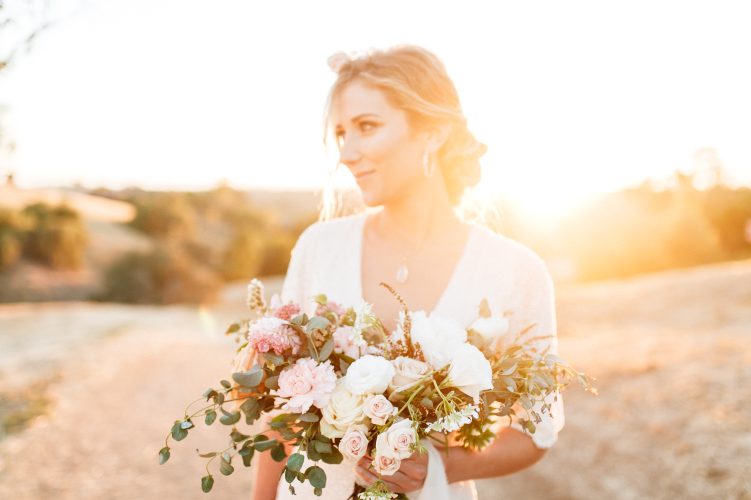 SamErica Studios - modern boho bride portrait - wedding floral crown