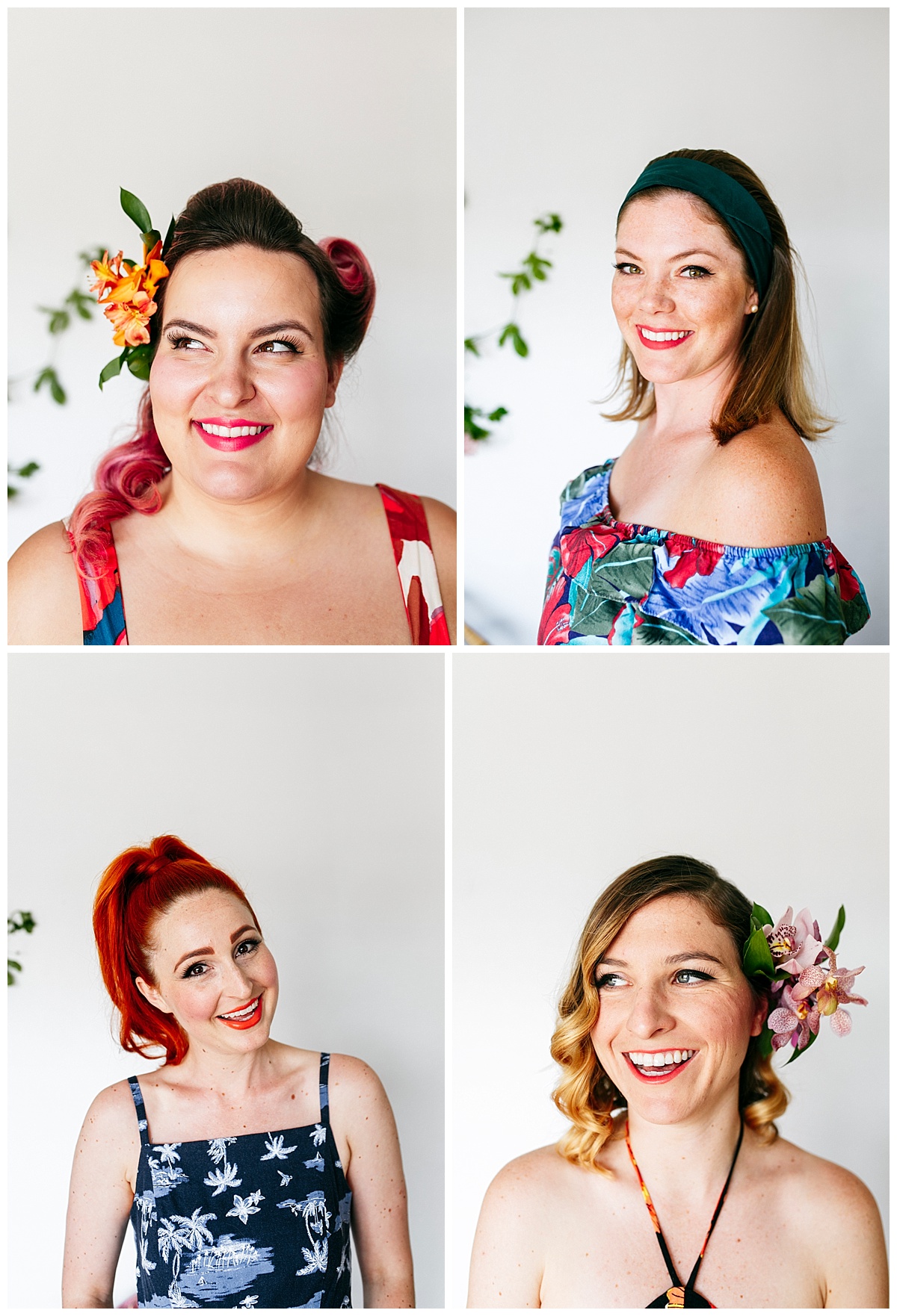 SamErica Studios - San Diego Lifestyle Branding Photographer - Native Poppy Tropical Pool Party - rockabilly makeup