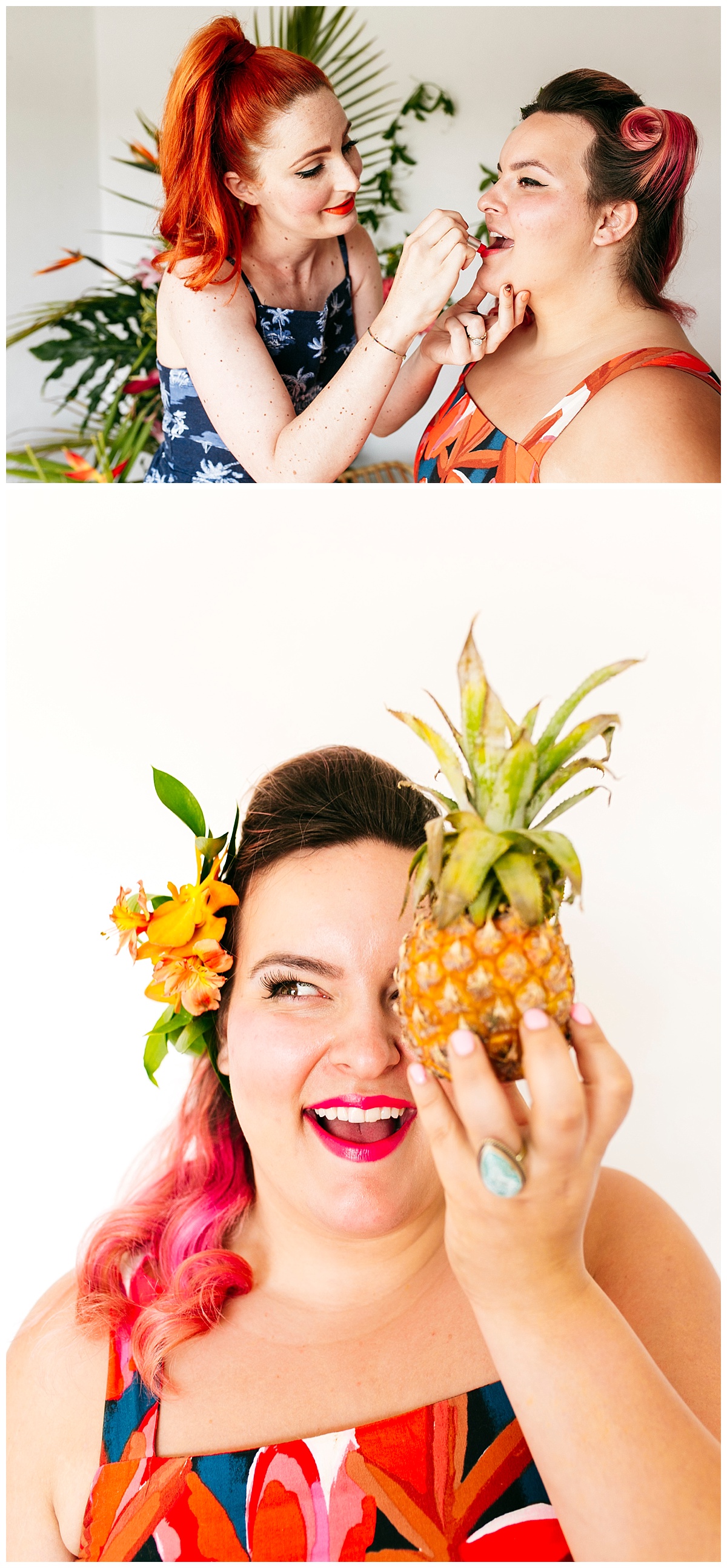 SamErica Studios - San Diego Lifestyle Branding Photographer - Native Poppy Tropical Pool Party - rockabilly makeup