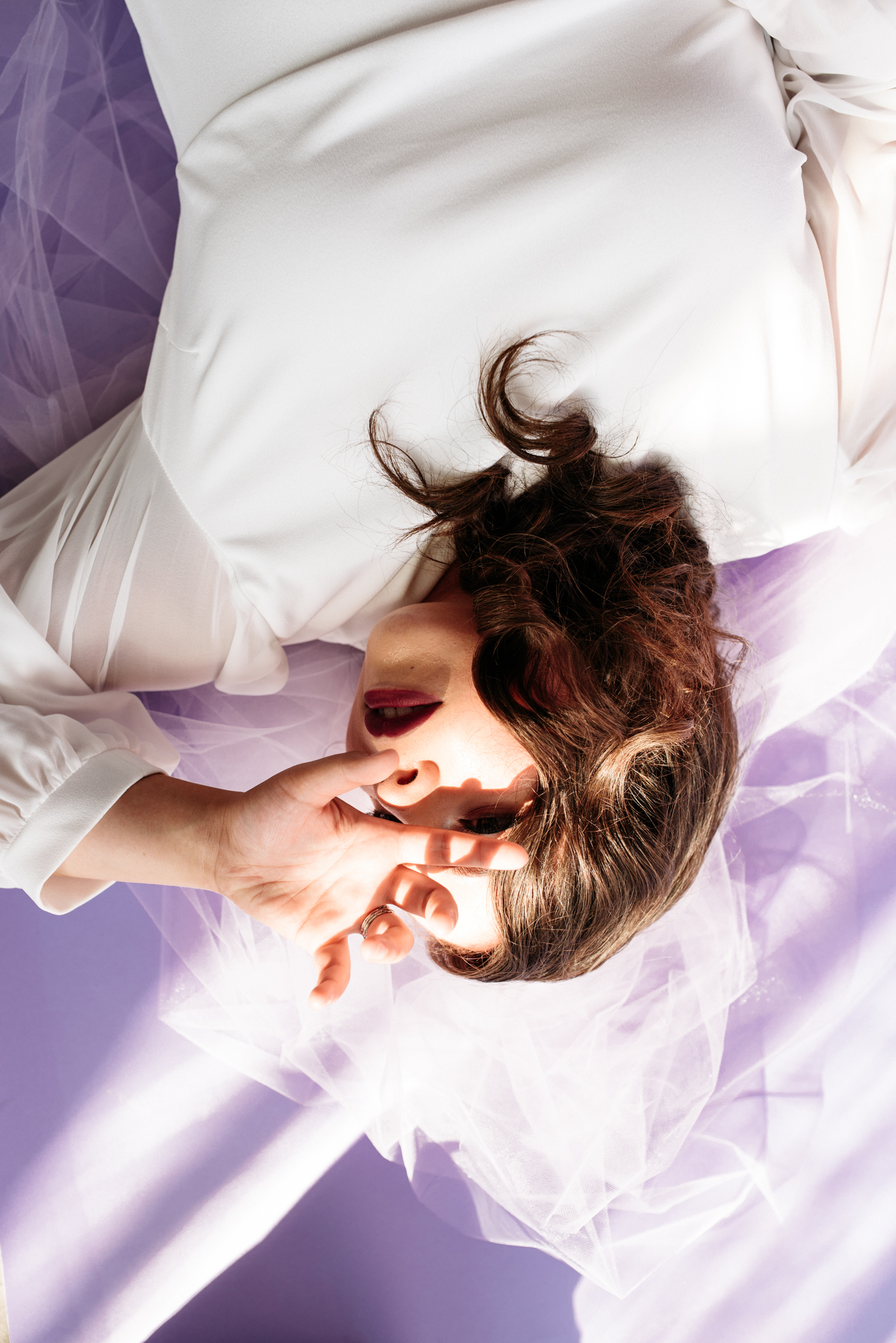 SamErica Studios - lavender lemonade modern studio bridal editorial