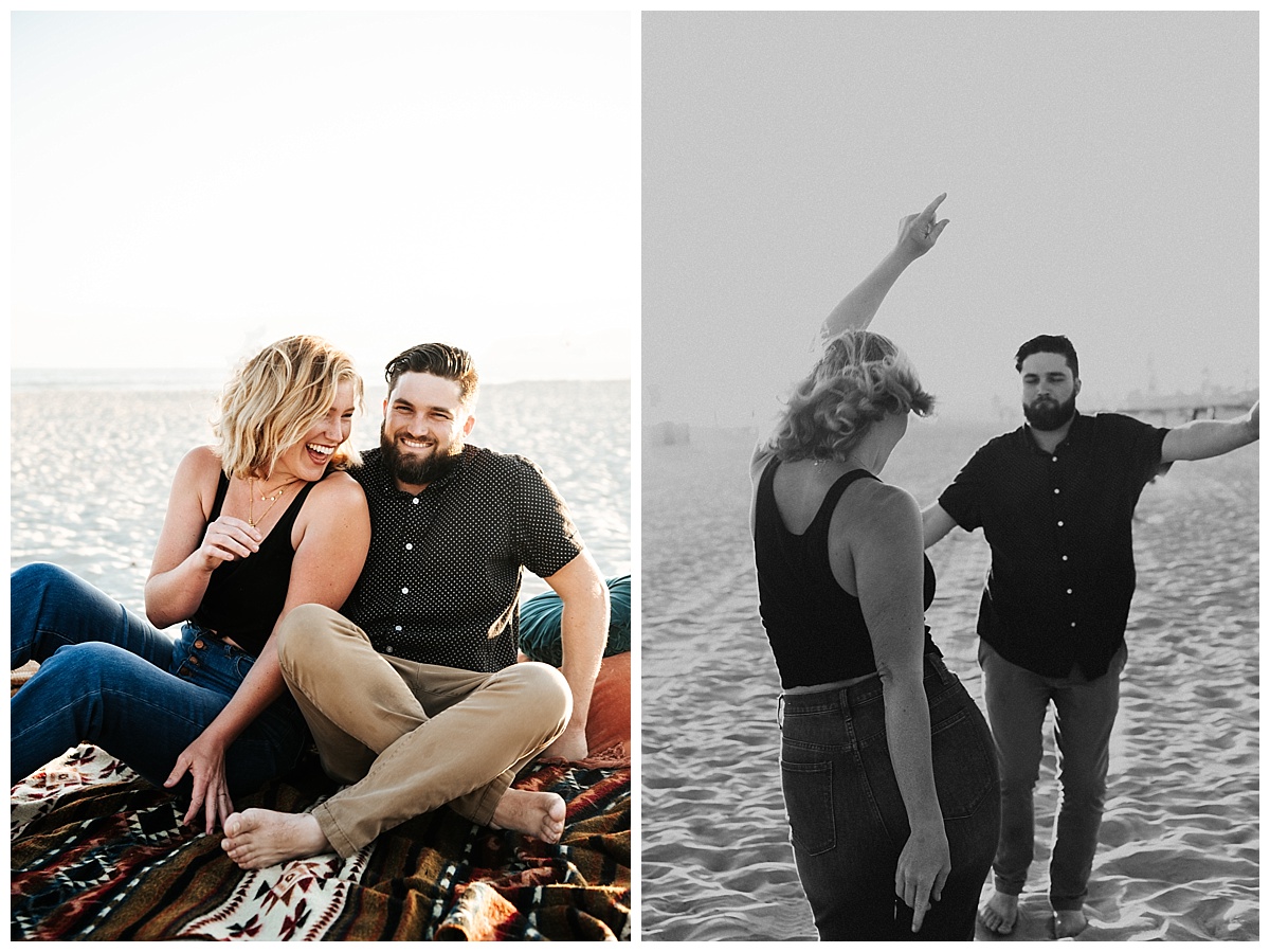 San Diego Engagement Photographer - Hotel Del Coronado - Coronado beach bonfire engagement session
