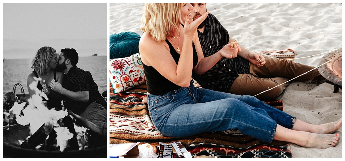 San Diego Engagement Photographer - Hotel Del Coronado - Coronado beach bonfire engagement session
