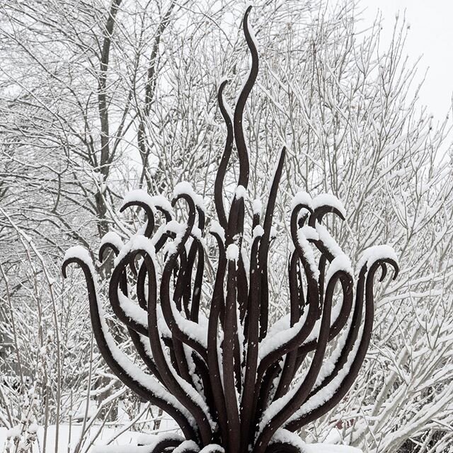 Winter wonderland #sculpture #blacksmith #gardenart #blacksmithartist