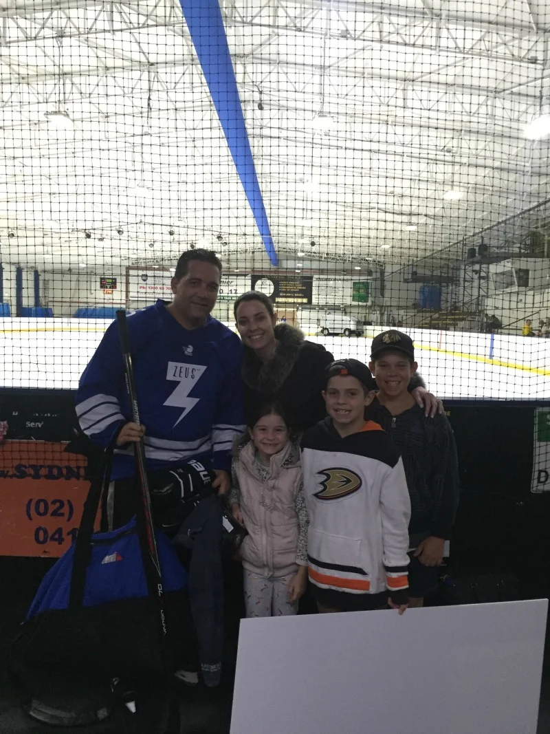 Family at the Ice Rink