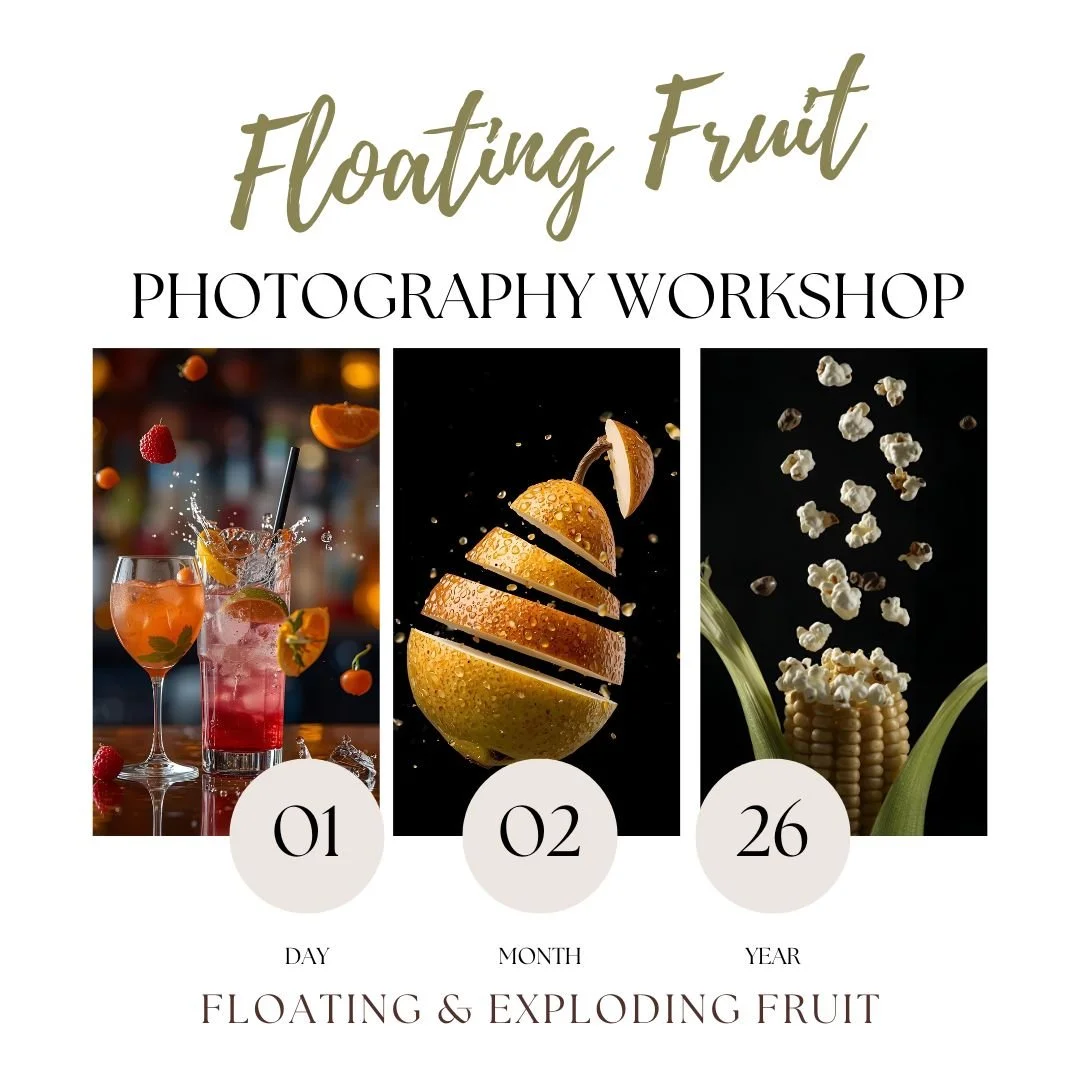 Floating &amp; Exploding Food Photography Workshop - SAVE THE DATE