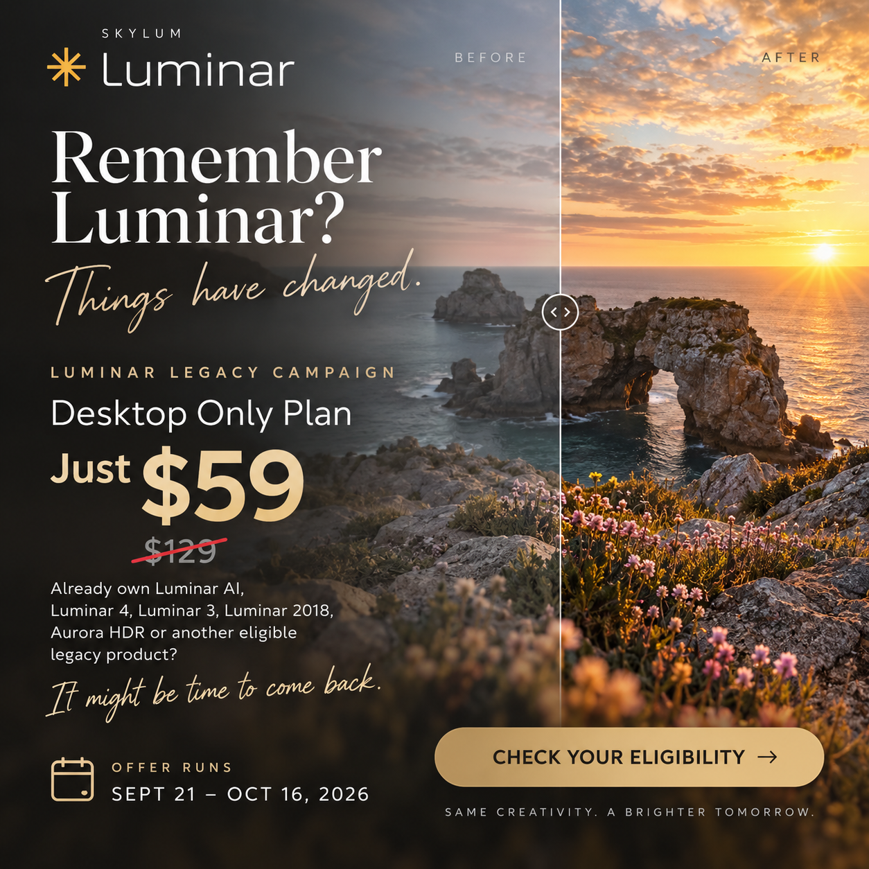 Still Using an Older Luminar? This Legacy Offer Might Be Worth a Look