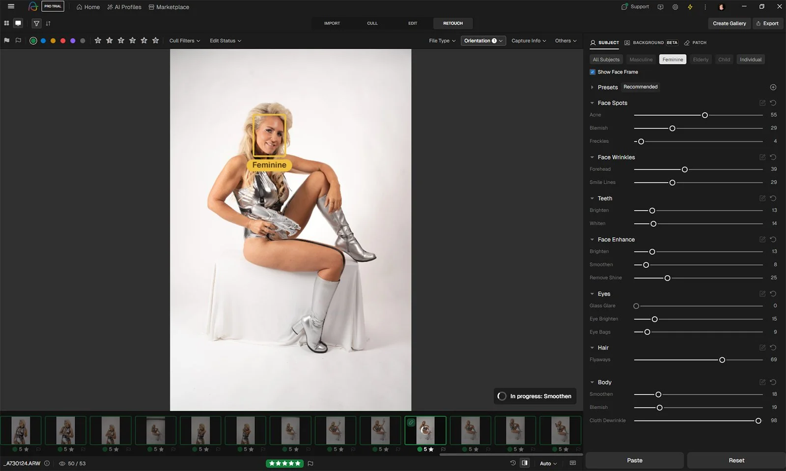 Aftershoot Retouch Panel