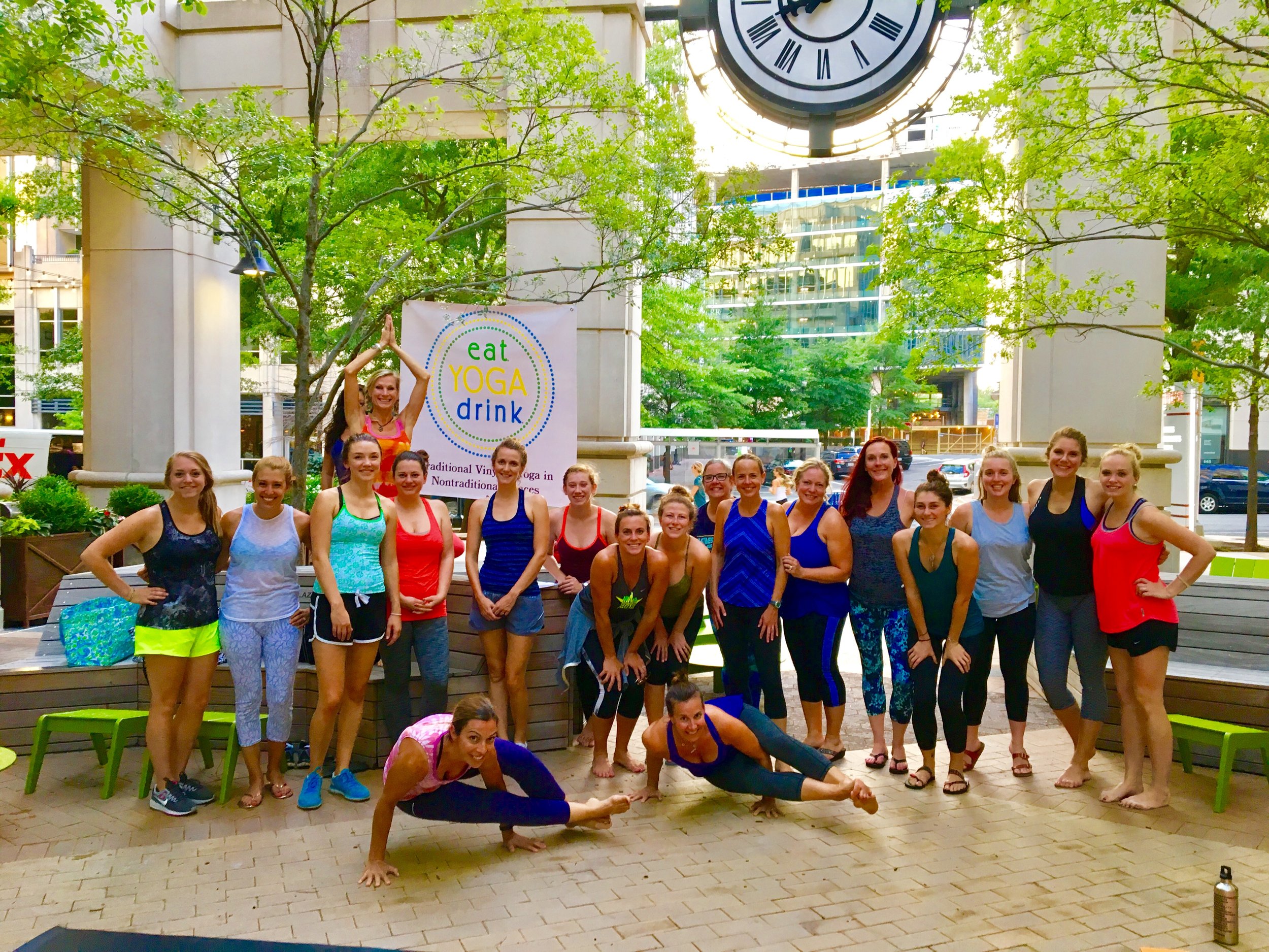 Yoga in the 'Haus at Courthaus Social on Courthouse Plaza