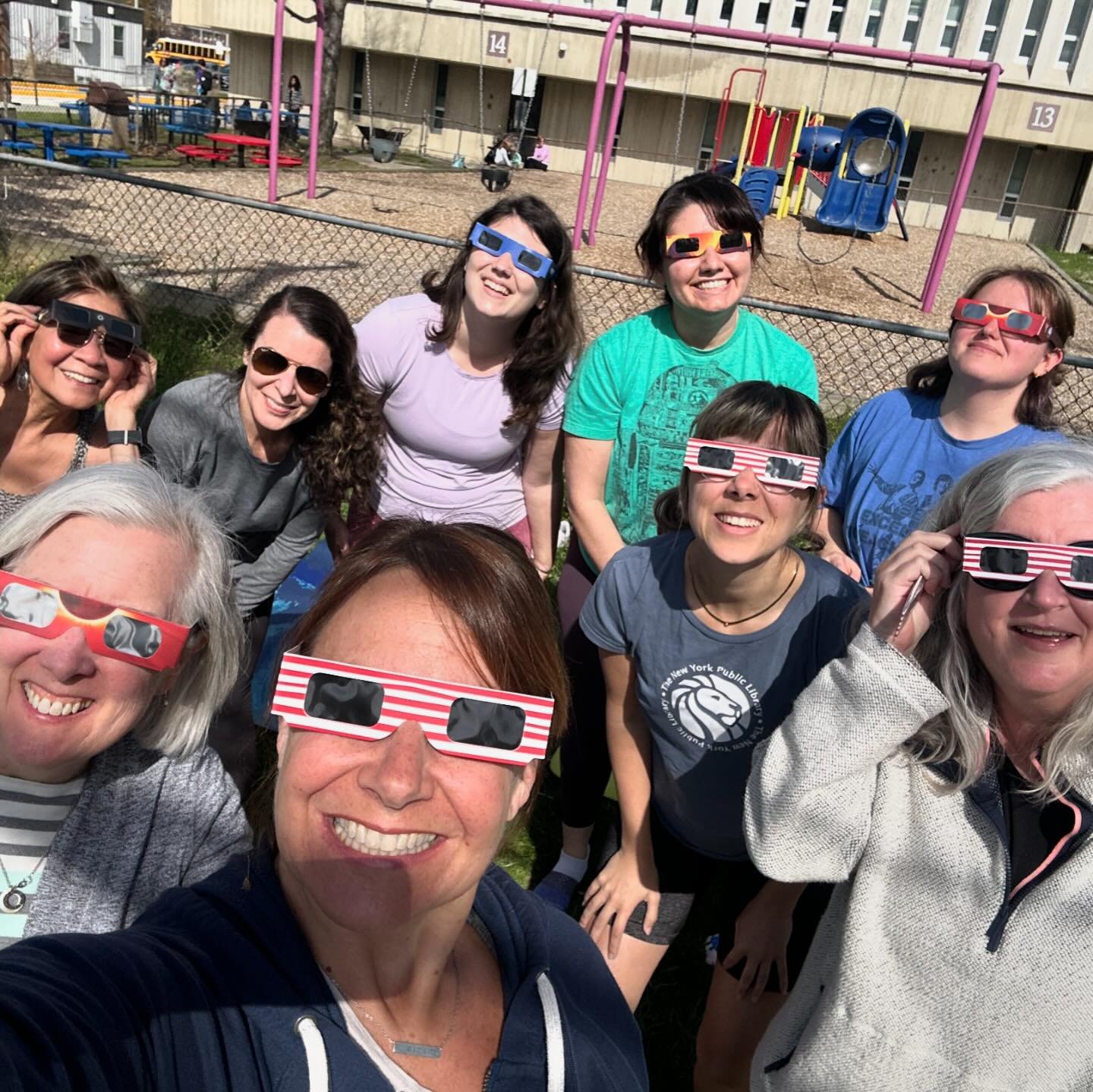 #Eclipseyoga is now a thing. At least today it was. Come back and practice with us again in 20 yrs. 
________________________________________
#yoga #yogaanytime #yogaanywhere #outdooryoga #eclipse #eatYOGAdrink #yogaforeducators @apsvirginia