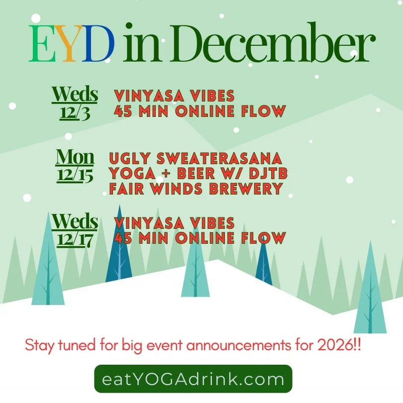 ⛄️𝔻𝔼ℂ𝔼𝕄𝔹𝔼ℝ, baby! 🧑&zwj;🎄

Join us for more holiday revelry at @fairwindsbrew on Monday, December 15. Ugly Sweaterasana is a holiday-season must to melt away stress and welcome good cheer! 

You&rsquo;re also welcome to roll out a mat from wh