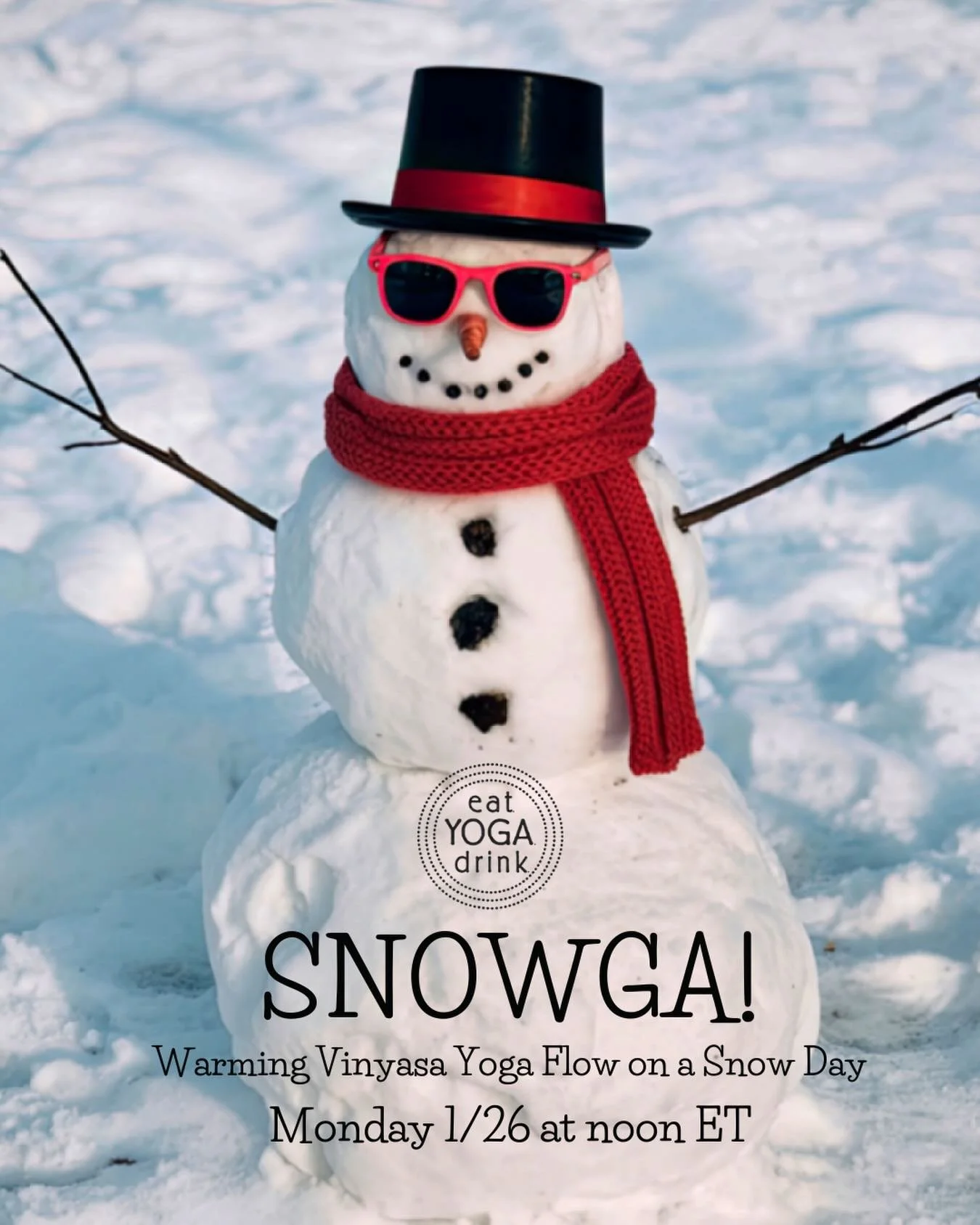 ❄️ As the beautiful winter wonderland glistens outside, join us inside, online for a warming vinyasa yoga class. 🧘🏽&zwj;♀️This is an all-levels session that will delight your whole body with a fun flow. 

45 min | Zoom link sent 30 min before class
