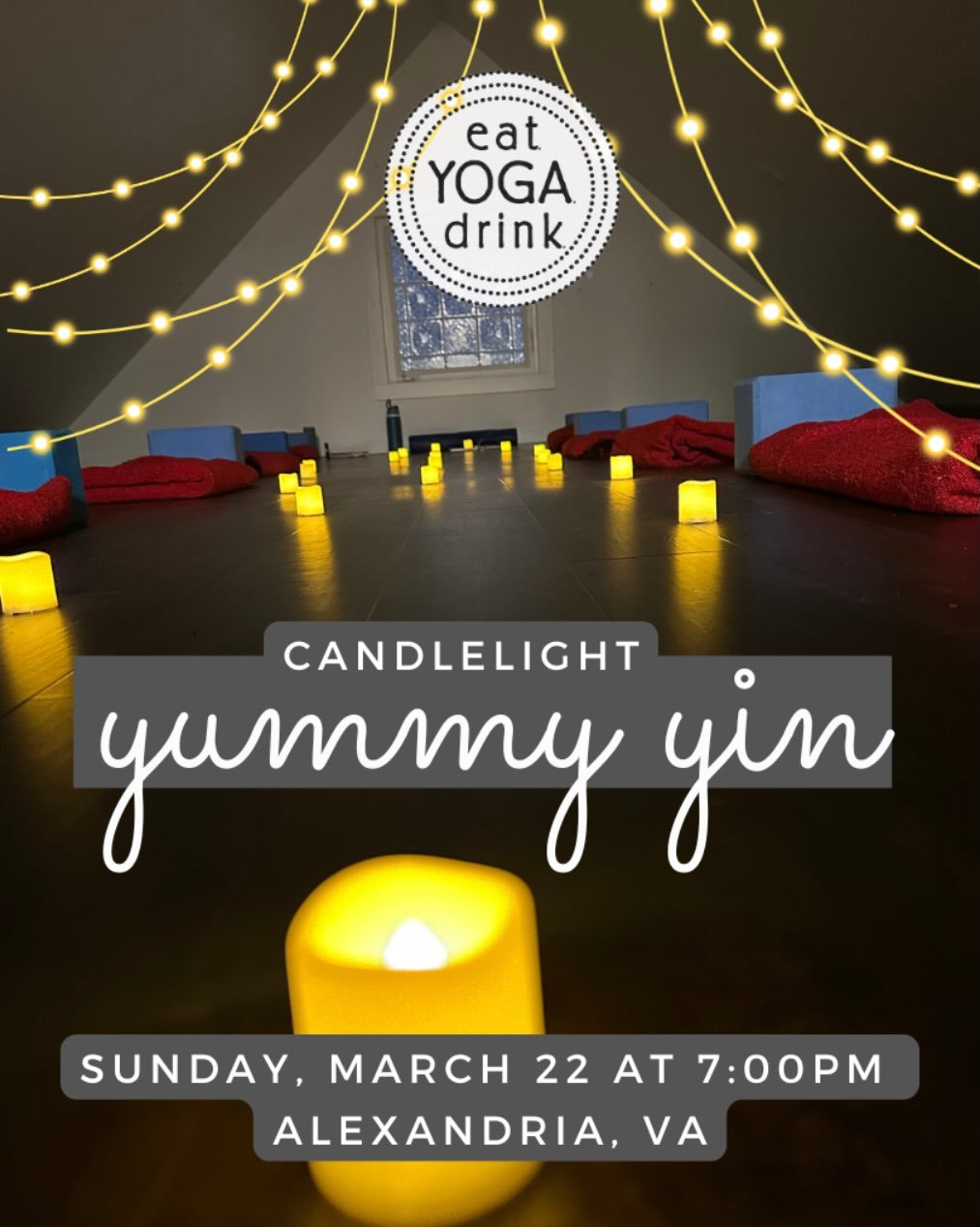 Last night&rsquo;s intimate 🕯️Candlelight Yummy Yin experince was YINcredible. We slowed down, settled YIN, and cultivated soothing self-care and nourishment from the inside out. Join us for our next Yummy Yin (in studio, Del Ray, Alexandria, VA!) o