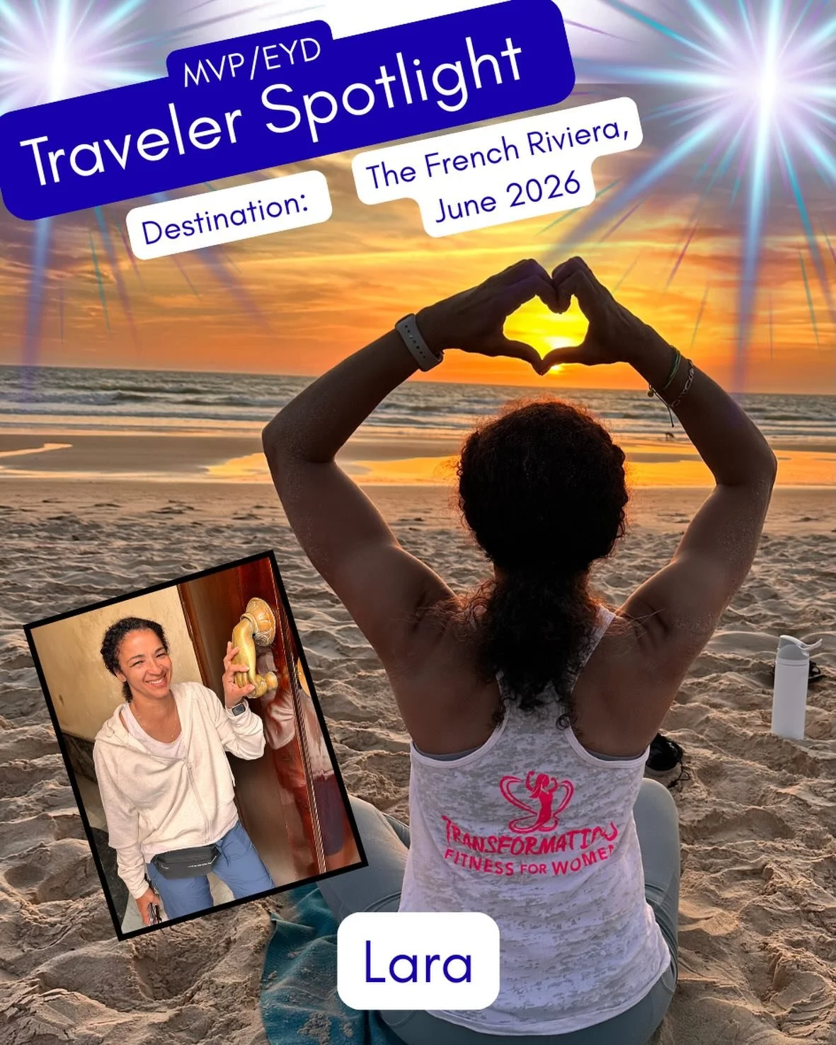 ✈️ Live to the Fullest with Lara! 🇫🇷 

Lara is a busy medical professional and mom who has made a choice to prioritize her wellness and satisfy her curiosity for the world. We have been so lucky to have her join us on Vacation Retreats to Spain, Po