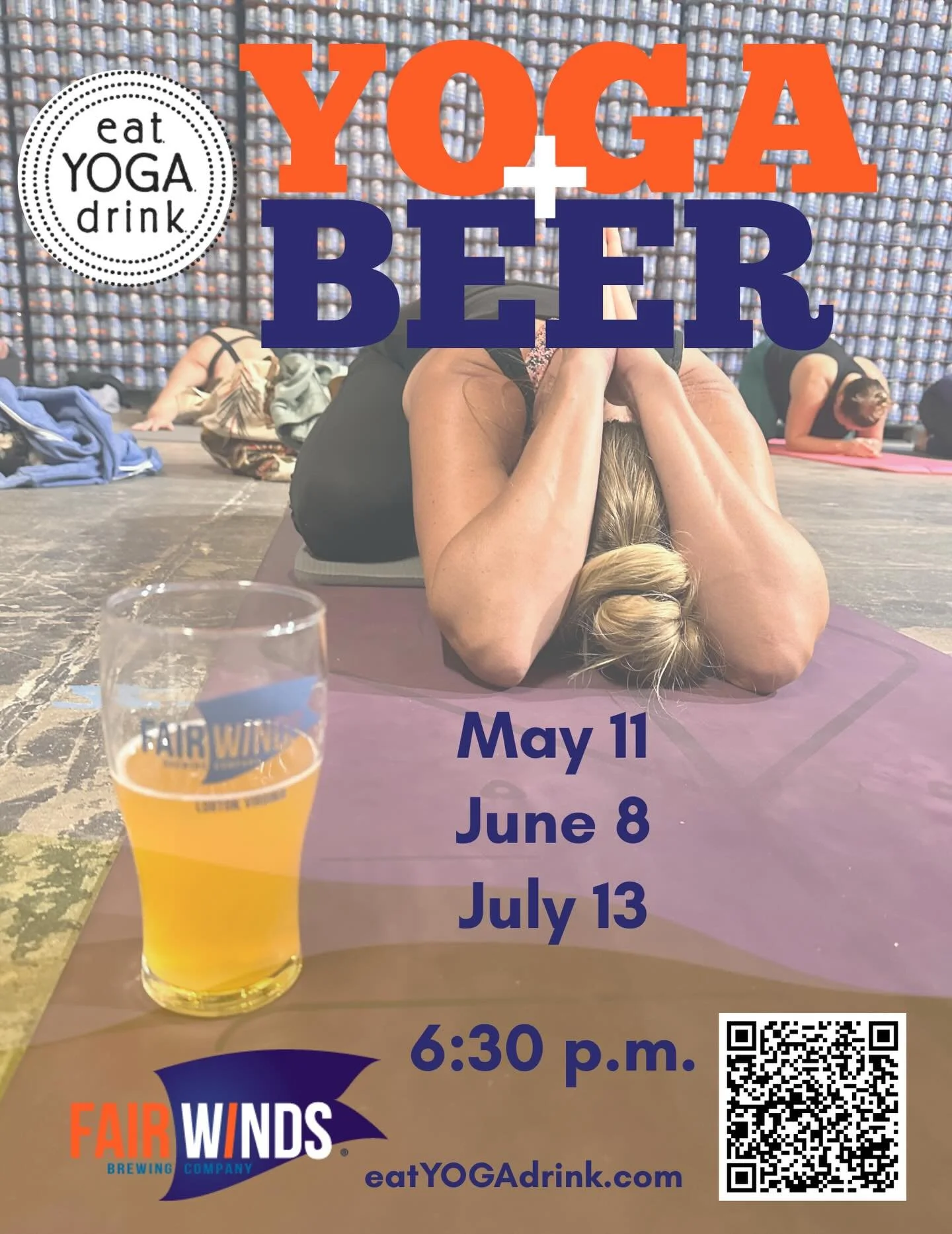 Awww yeah&hellip;10 Years of Yoga + Beer(s) and we are keeping the flow&hellip;well&hellip;going and flowing at @fairwindsbrew! Roll out a mat with us Monday, May 11 and every month following! We welcome familiar faces as well as brand new ones. THIS